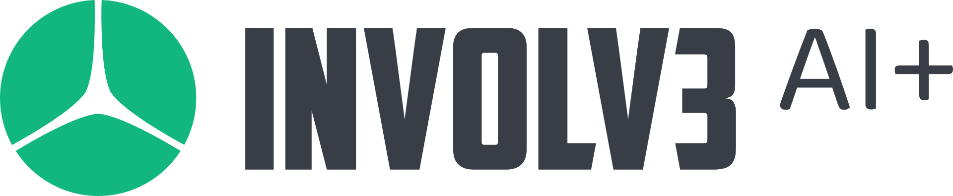 INVOLV3 AI+ Logo – mørk