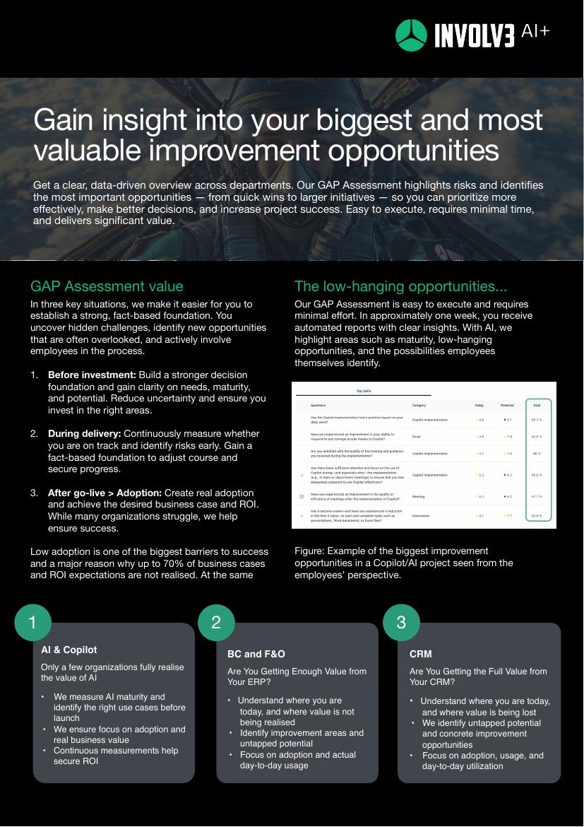 Gain insight into your biggest and most valuable improvement opportunities